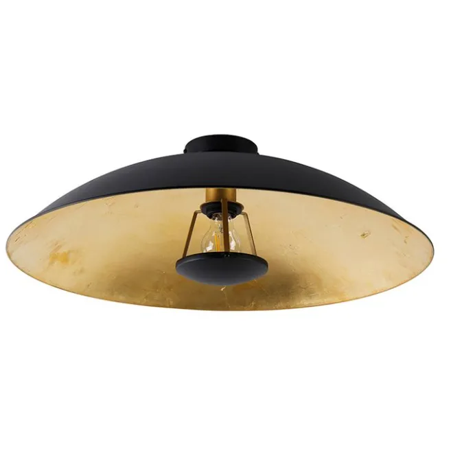 QAZQA Vintage Deckenleuchte schwarz mit Gold 60 cm - Emilienne Novo