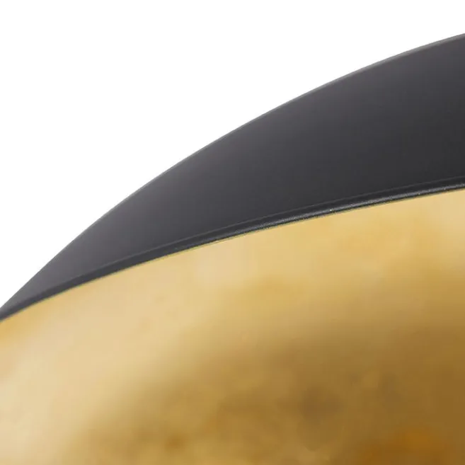 QAZQA Vintage Deckenleuchte schwarz mit Gold 60 cm - Emilienne Novo