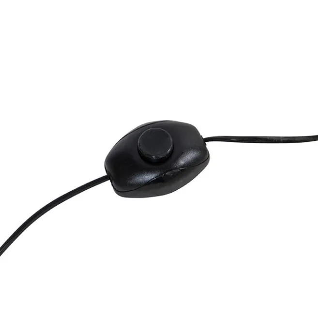 QAZQA Vintage goldene Stehlampe mit grünem Samtschirm - Botanica