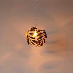 QAZQA Vintage Hängelampe Antik Gold 40 cm - Linde