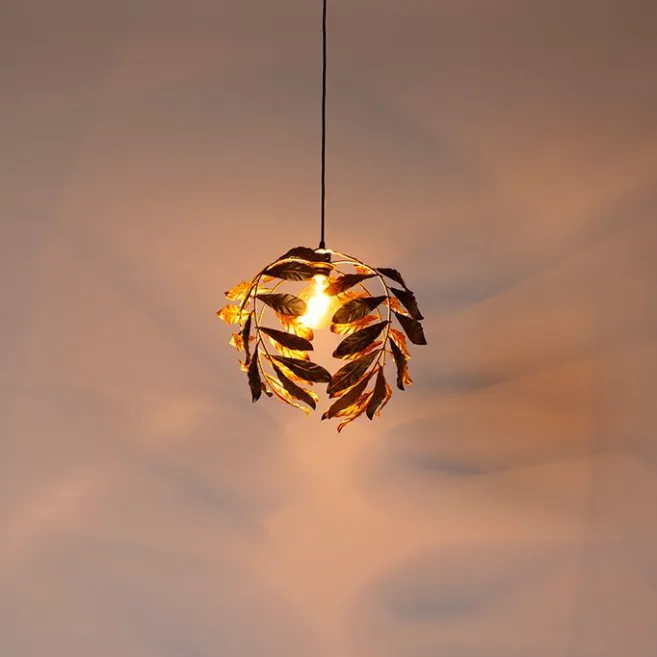 QAZQA Vintage Hängelampe Antik Gold 40 cm - Linde