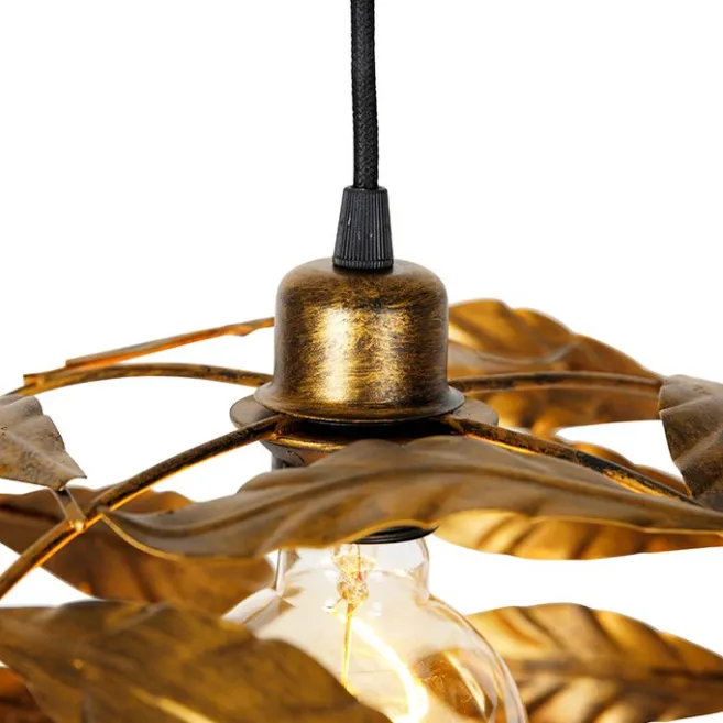 QAZQA Vintage Hängelampe Antik Gold 40 cm - Linde