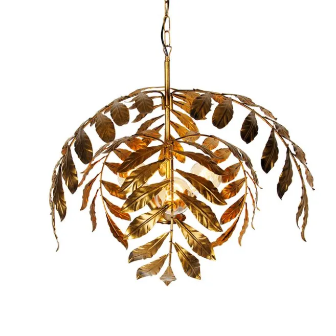 QAZQA Vintage Hängelampe Antik Gold 60 cm - Linde