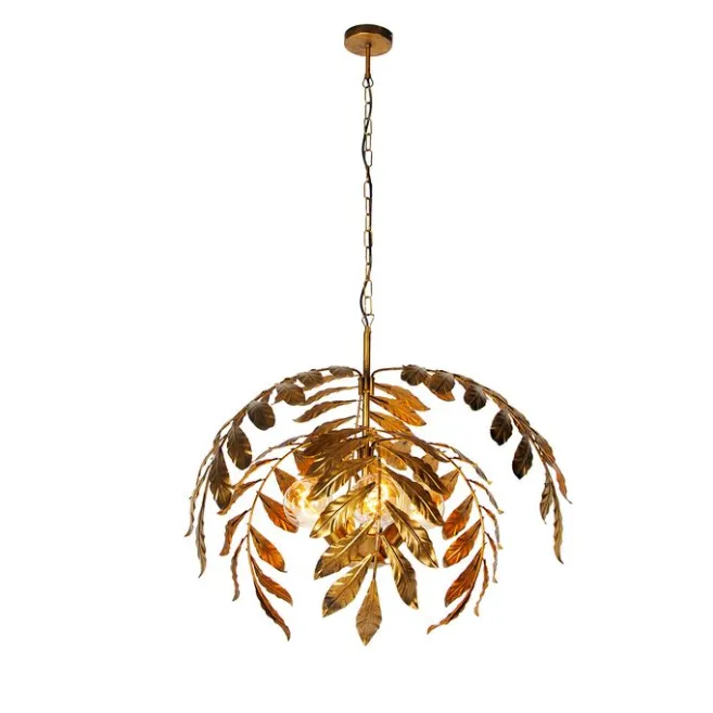 QAZQA Vintage Hängelampe Antik Gold 60 cm - Linde