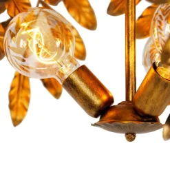 QAZQA Vintage Hängelampe Antik Gold 60 cm - Linde