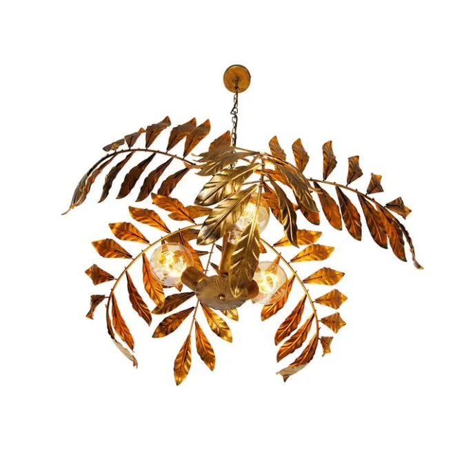 QAZQA Vintage Hängelampe Antik Gold 60 cm - Linde