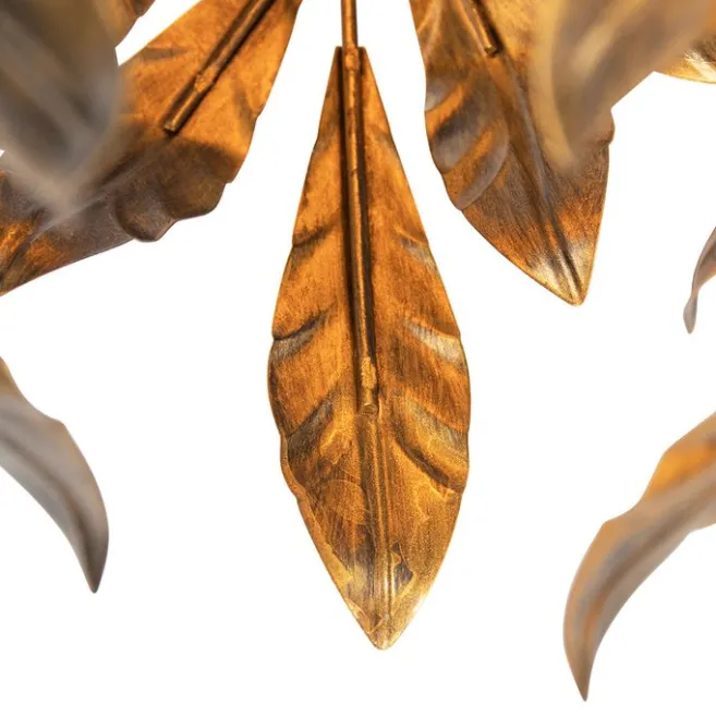 QAZQA Vintage Hängelampe Antik Gold rund 3-flammig - Linde