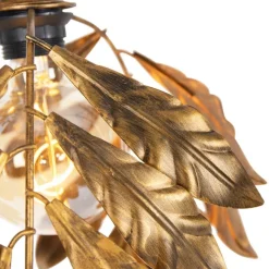 QAZQA Vintage Hängelampe Antik Gold rund 3-flammig - Linde