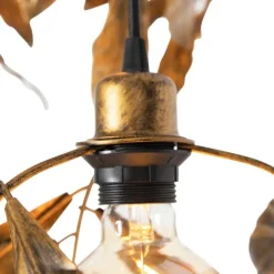 QAZQA Vintage Hängelampe Antik Gold rund 3-flammig - Linde