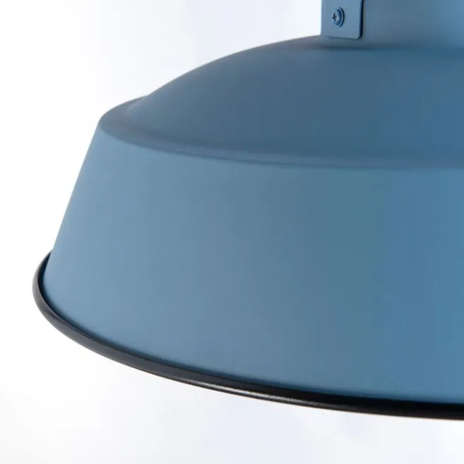 QAZQA Vintage Hängelampe Blau Rund 43cm - Living