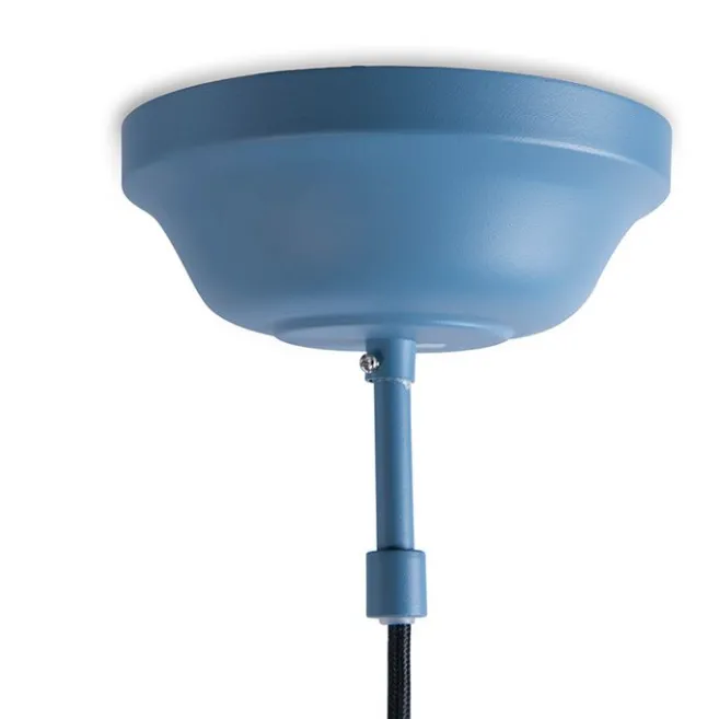 QAZQA Vintage Hängelampe Blau Rund 43cm - Living