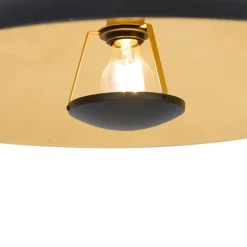 QAZQA Vintage Hängelampe schwarz mit Gold 60 cm - Emilienne Novo