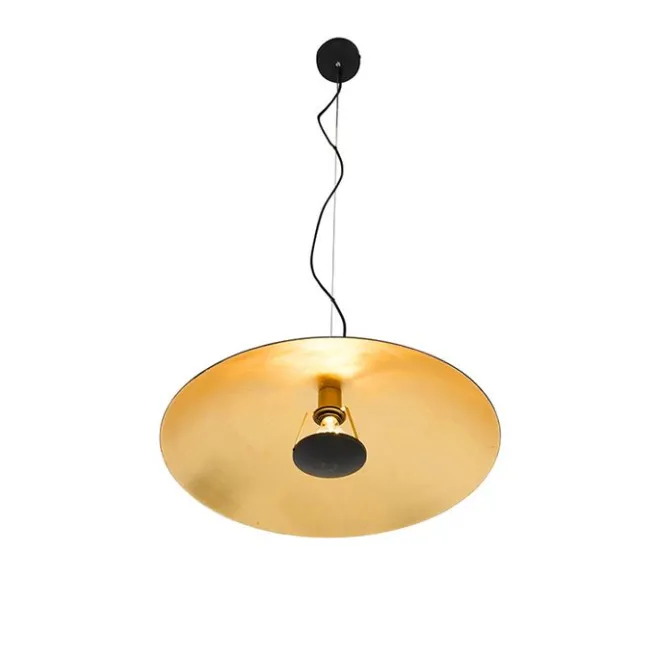 QAZQA Vintage Hängelampe schwarz mit Gold 60 cm - Emilienne Novo