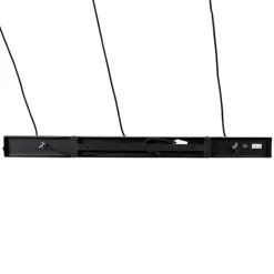 QAZQA Vintage Hängelampe schwarz mit Messing länglich 3-flammig - Kayleigh