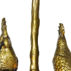 QAZQA Vintage Messing Deckenlampe 2-flammig - Papegoje