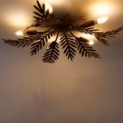 QAZQA Vintage Smart Deckenleuchte Gold 70 cm inkl. 5 WiFi B35 - Botanica