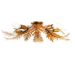 QAZQA Vintage Smart Deckenleuchte Gold 70 cm inkl. 5 WiFi B35 - Botanica