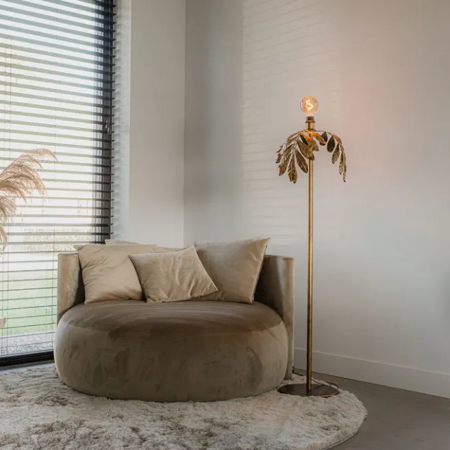 QAZQA Vintage Stehlampe Antik Gold 32 cm ohne Schirm - Linde