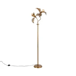QAZQA Vintage Stehlampe Gold 2-Licht - Botanica