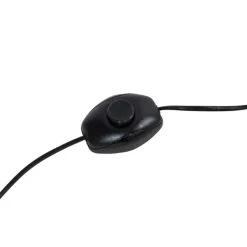 QAZQA Vintage Stehlampe Gold mit schwarzem Samtschirm 50 cm - Botanica