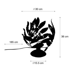 QAZQA Vintage Tischlampe Antik Gold 30 cm - Linde