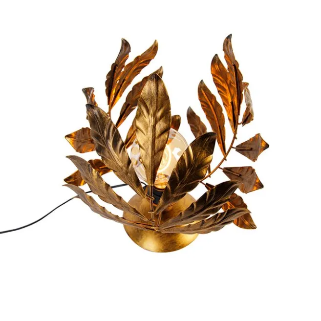 QAZQA Vintage Tischlampe Antik Gold 30 cm - Linde