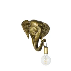 QAZQA Vintage Wandlampe gold - Elefant