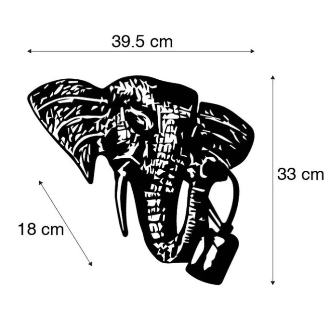 QAZQA Vintage Wandlampe gold - Elefant