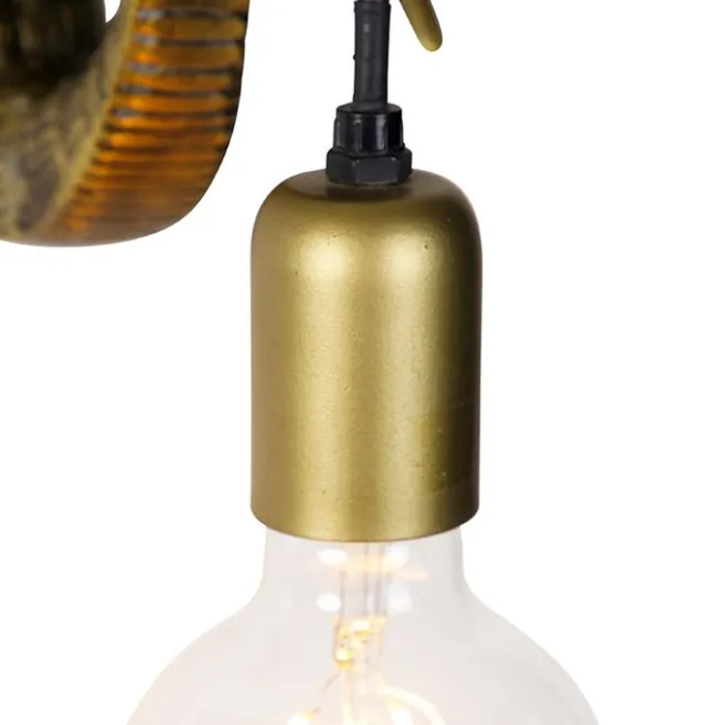 QAZQA Vintage Wandlampe gold - Elefant