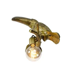 QAZQA Vintage Wandlampe Messing - Tucan