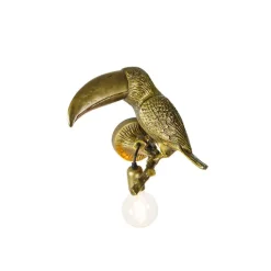 QAZQA Vintage Wandlampe Messing - Tucan