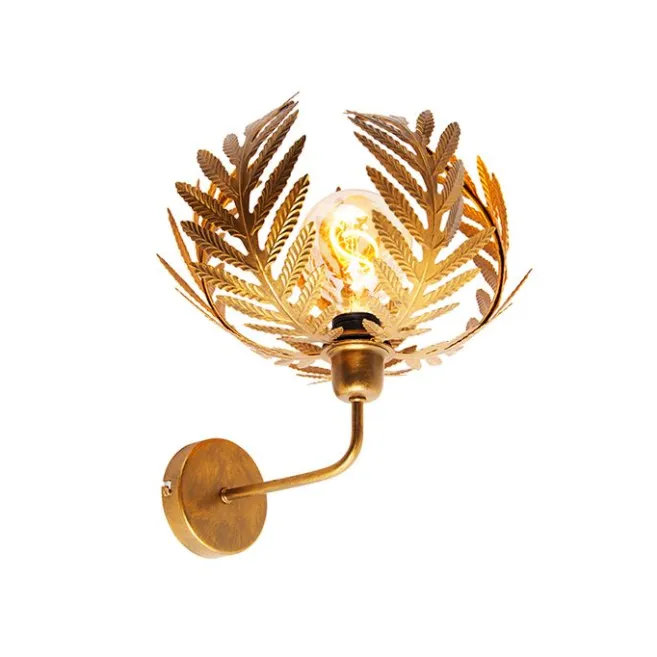 QAZQA Vintage Wandleuchte Gold - Botanica