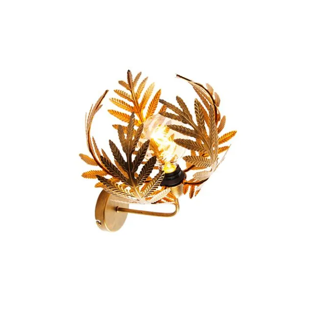 QAZQA Vintage Wandleuchte Gold - Botanica