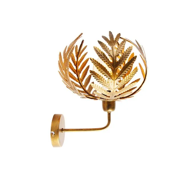 QAZQA Vintage Wandleuchte Gold - Botanica