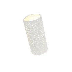 QAZQA Vintage zylinderförmige Wandleuchte weiß Gips - Mahou