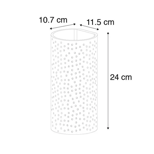 QAZQA Vintage zylinderförmige Wandleuchte weiß Gips - Mahou