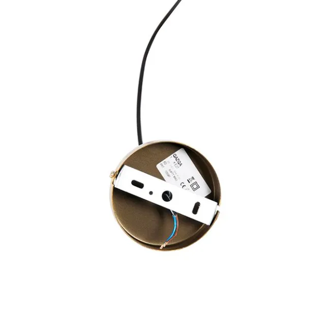 QAZQA Vintage-Hängelampe Gold Federn - Botanica