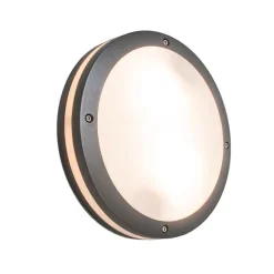 QAZQA Wand- und Deckenleuchte Dunkelgrau 2-flammig IP54 - Glow