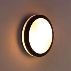 QAZQA Wand- und Deckenleuchte Dunkelgrau 2-flammig IP54 - Glow