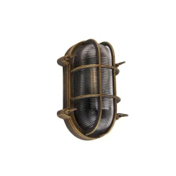 QAZQA Wand- und Deckenleuchte Gold / Messing oval IP44 - Noutica