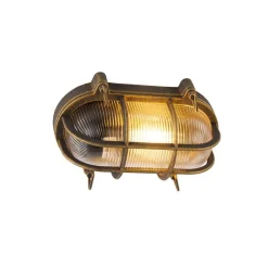 QAZQA Wand- und Deckenleuchte Gold / Messing oval IP44 - Noutica