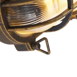 QAZQA Wand- und Deckenleuchte Gold / Messing oval IP44 - Noutica