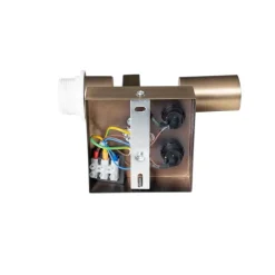 QAZQA Wandleuchte Bronze mit Leselampe und Schirm 18 cm weiß - Brescia