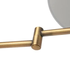 QAZQA Wandleuchte Bronze mit weißem Schirm und verstellbarem Arm - Ladas Deluxe