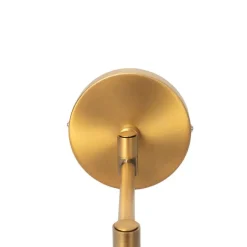 QAZQA Wandleuchte Bronze mit weißem Schirm und verstellbarem Arm - Ladas Deluxe