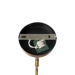 QAZQA Wandleuchte Bronze mit weißem Schirm und verstellbarem Arm - Ladas Deluxe