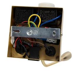 QAZQA Wandleuchte gold mit USB und Schirm weiß 18 cm - Brescia Combi