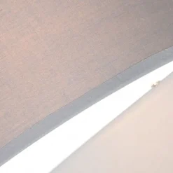 QAZQA Wandleuchte grau mit halbrunder Schirm - Drum