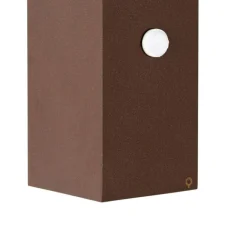 QAZQA Wandleuchte rostbraun 2-flammig GU10 AR70 IP44 mit Bewegungssensor - Baleno