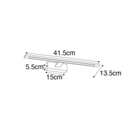 QAZQA Wandleuchte schwarz 41,5 cm inkl. LED IP44 - Jerre